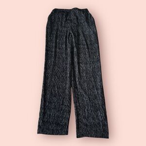 Armani Collezioni Black Velvety High Waisted Trousers Pants
